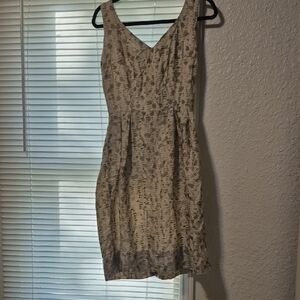 Elegant Cream Sleeveless Dress